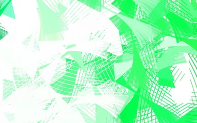 Light Green vector backdrop with memphis shapes.