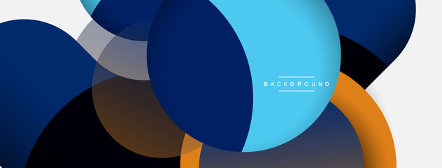 Fototapeta premium Vector round shapes circles minimal geometric background. Vector illustration for wallpaper banner background or landing page