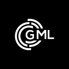 GML letter logo design on black background. GML creative initials letter logo concept. GML letter design.