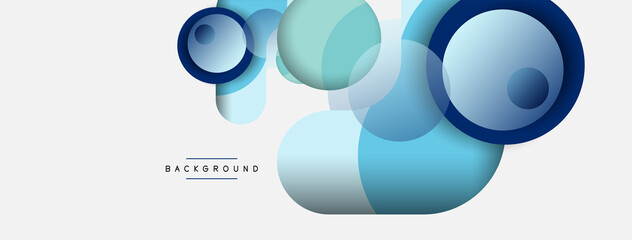 Creative geometric wallpaper. Minimal abstract background. Circles composition vector illustration for wallpaper banner background or landing page