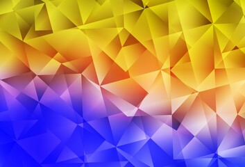 Light Blue, Yellow vector polygonal background.