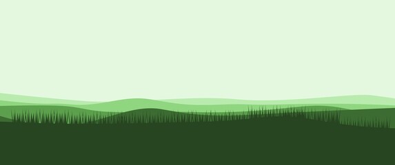 Mountain layers landscape vector design concept can be used for background, backdrop, nature banner, ads banner, website background, adventure theme banner.