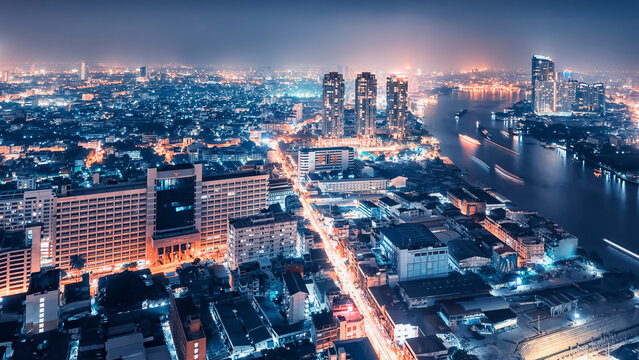 Bangkok city in the evening