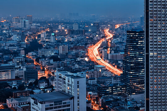 Bangkok city in the evening