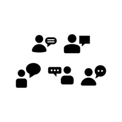 Talk Icon Set Vector Illustration