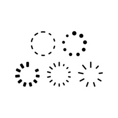 Loading Icon Set Vector Illustration