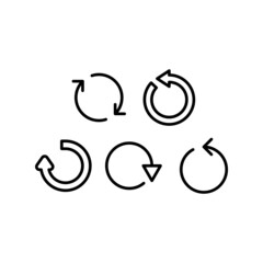 Repeat Icon Set Vector Illustration