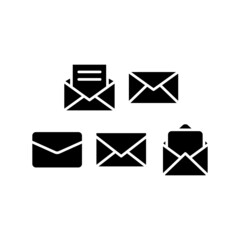 Email Icon Set Vector Illustration