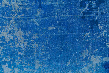 Blue painted old concrete wall surface for background