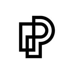 Creative letter PP P monogram logo template