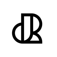 Creative letter DR JR monogram logo design