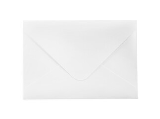 One simple paper envelope isolated on white