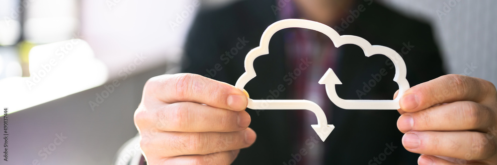 Aufkleber cloud data business technology concept