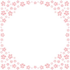 Obraz na płótnie Canvas シンプル可愛い桜のフレーム