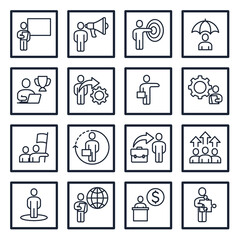 set of Business People elements symbol template for graphic and web design collection logo vector illustration