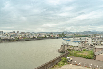 Fototapeta na wymiar View of the city of Shizuoka in Japan