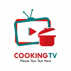 Cooking tv logo template illustration