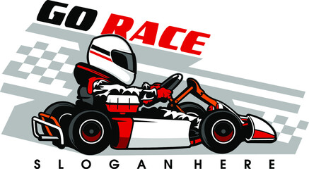 racing car on a race, gokart race vector, cartoon car race, speed gokart, racing car vector