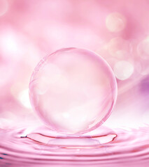 bubble background for cosmetic product