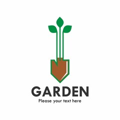 Garden design logo template illustration