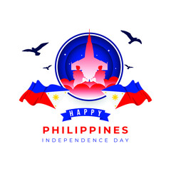 Philippines independence day banner design template