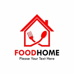 Food home logo template illustration