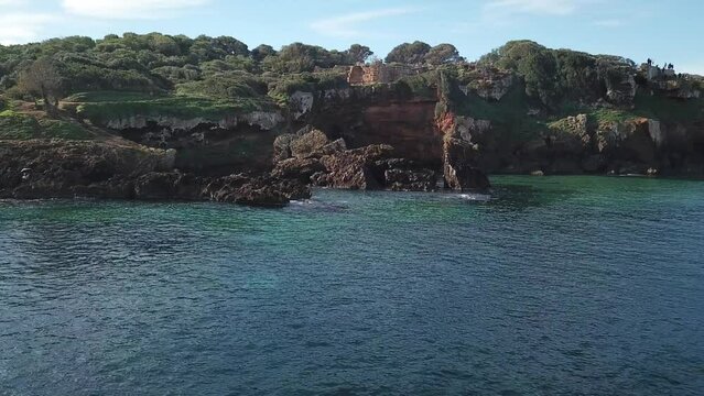 4K Footage, Aerial view of the ancient city of Tipaza, Algeria
