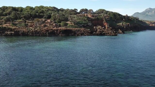 4K Footage, Aerial view of the ancient city of Tipaza, Algeria