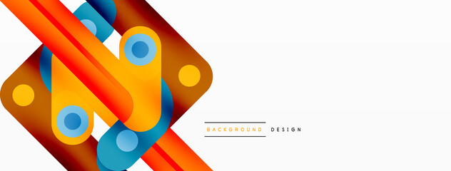 Lines geometric creative abstract background. Bright color line composition for wallpaper, banner, background or landing