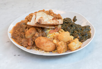 Closeup of a indian cuisine dish