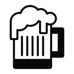 beer vector Line Icon. Simple Creative vector Line Icon