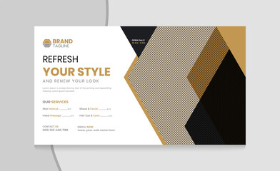 Thumbnail design for any videos. Business Barbershop video thumbnail and social media web banner square template