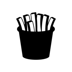 Potato fries icon design template vector isolated illustration