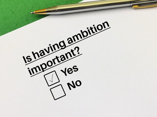 Fototapeta premium Questionnaire about social inequality