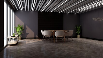 modern office meeting room for company logo mockup