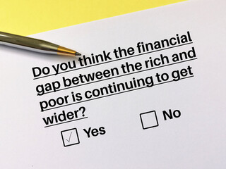 Questionnaire about social inequality