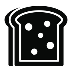 bread slice vector glyph Icon. Simple Creative vector Line Icon