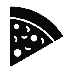 pizza slice vector glyph Icon. Simple Creative vector Line Icon