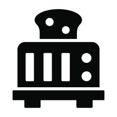 toaster vector glyph Icon. Simple Creative vector Line Icon