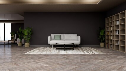 modern office lobby waiting room for company logo mockup