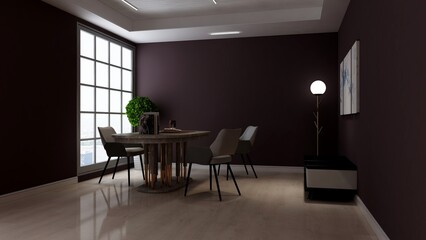 modern office meeting room for company logo mockup