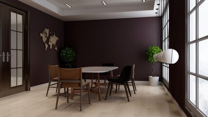 modern office meeting room for company logo mockup