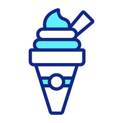 ice cream vector colored Line Icon. Simple Creative vector Line Icon
