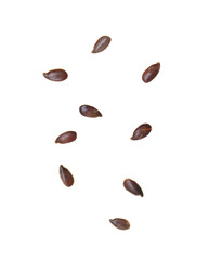 Sesame seeds isolated on white background.