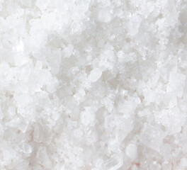 White ground salt as background.