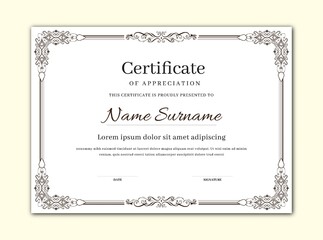 Art A4 Size Certificate Border and Frame Design