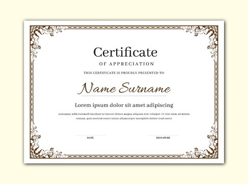 Best Print Ready Download A4 Size Certificate Border And Frame Design