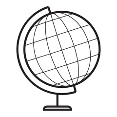 School Pupil Concept Globe Icon. Illustration.