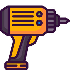 hand drill line icon