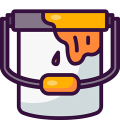 paint bucket line icon